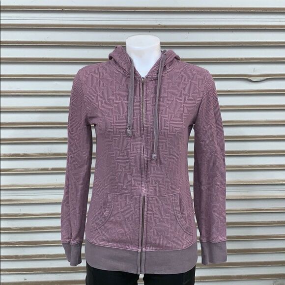 Threads 4 Thought zip up hoodie pink and gray - Picture 3 of 7